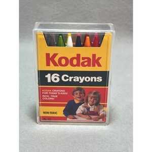 Kodak Crayons Multicolor Vintage Rose Art No. 117 w/ Collectible Case 16 Count